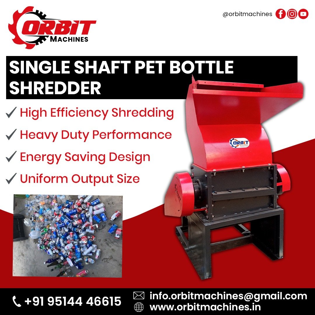 Single Shaft PET Bottle Shredder Machine Manufacturers in India Single Shaft PET Bottle Shredder Machine Manufacturers in India