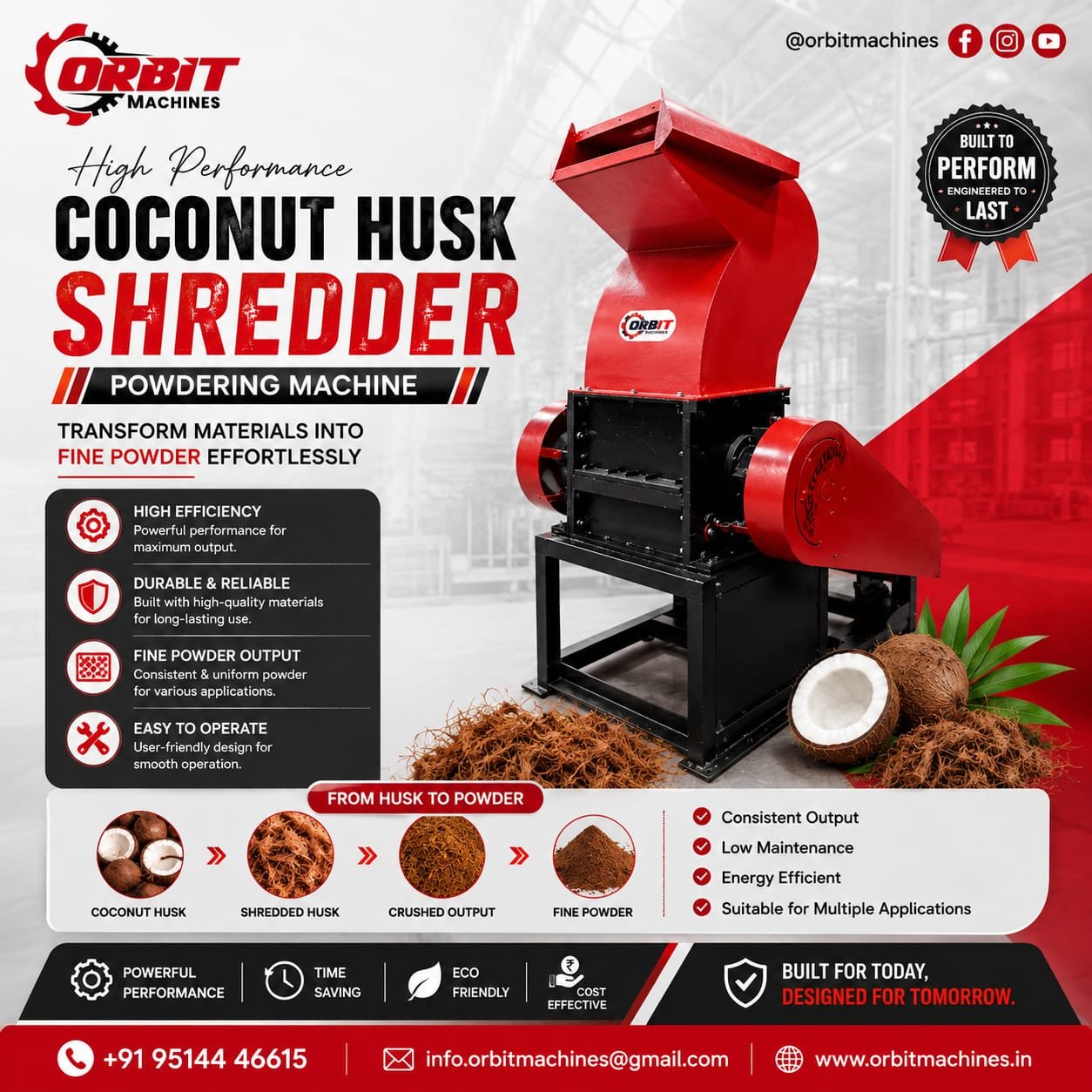 Coconut Husk Powder Making Machine Manufacturers in Coimbatore